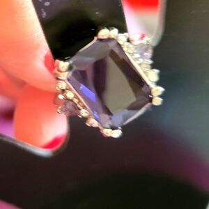 New Amethyst Purple Color Size  11 Cocktail Ring